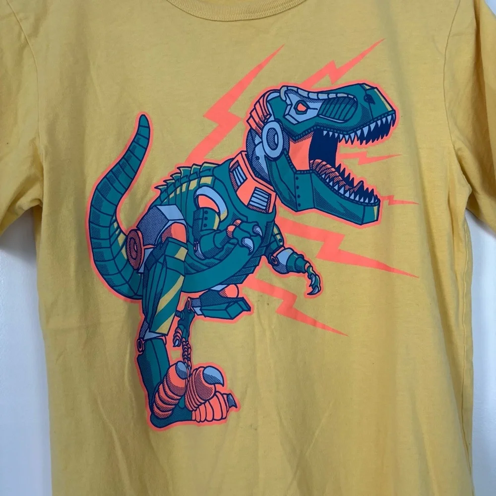The Children's Place Yellow Dinosaur Tee Size XL 14